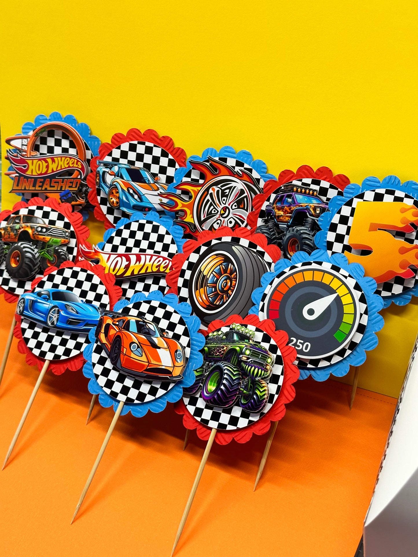 Hot Wheels Monster Truck Cupcake Toppers