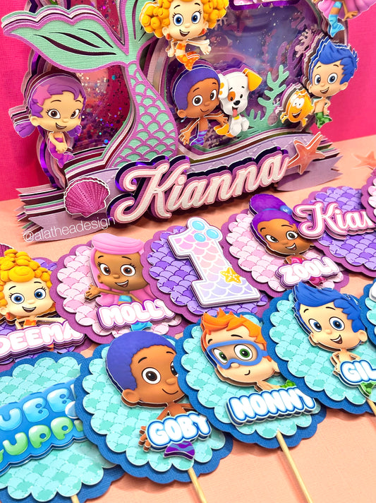 Bubble Guppies Cupcake Toppers