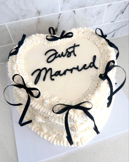 Acrylic Just Married Cake Fropper