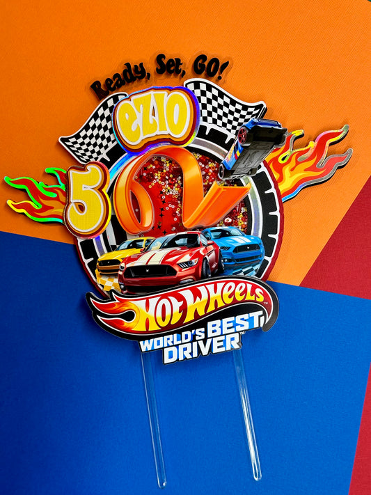 Hot Wheels Theme v1 Cake Topper