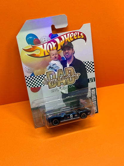 Custom Personalised Hot Wheels Car with Custom Blister | Anniversary Gift, Birthday Gift, Kids Birthday Gift, Father's Day Gift, Christmas Gift