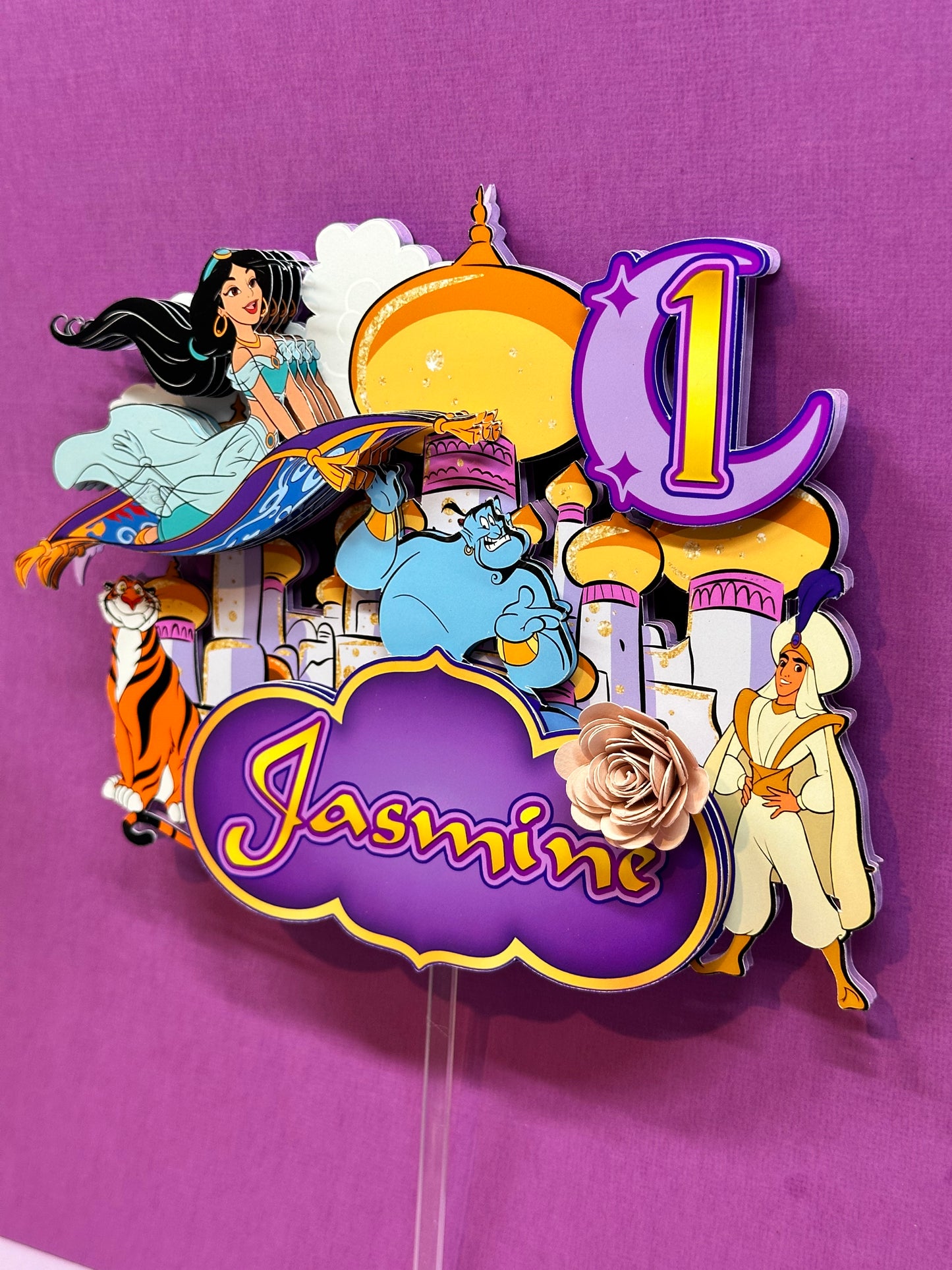 Princess Jasmine Cake Topper | Aladdin Theme Cake Topper