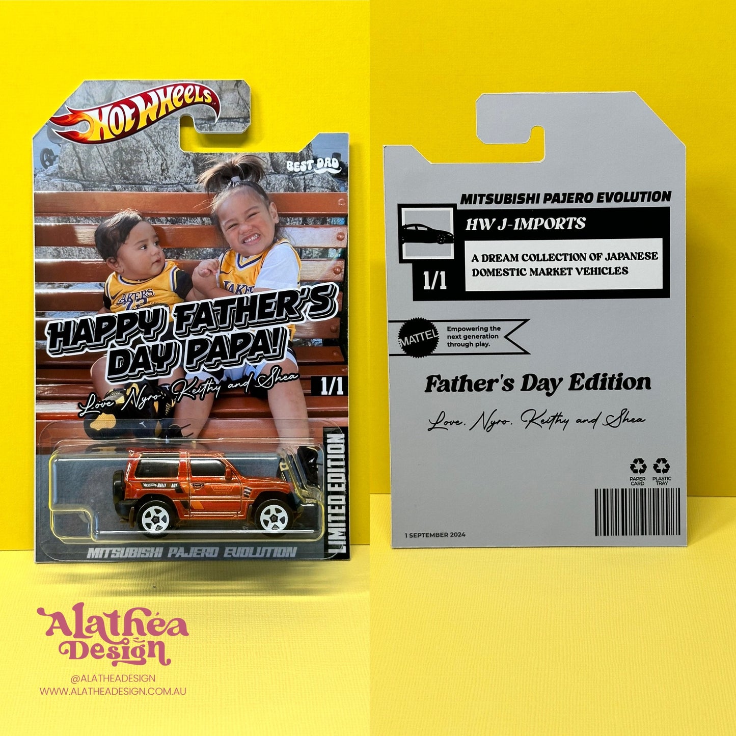 Custom Personalised Hot Wheels Car with Custom Blister | Anniversary Gift, Birthday Gift, Kids Birthday Gift, Father's Day Gift, Christmas Gift