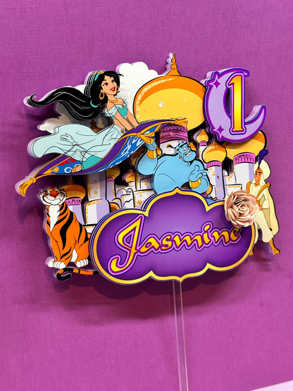 Princess Jasmine Cake Topper | Aladdin Theme Cake Topper