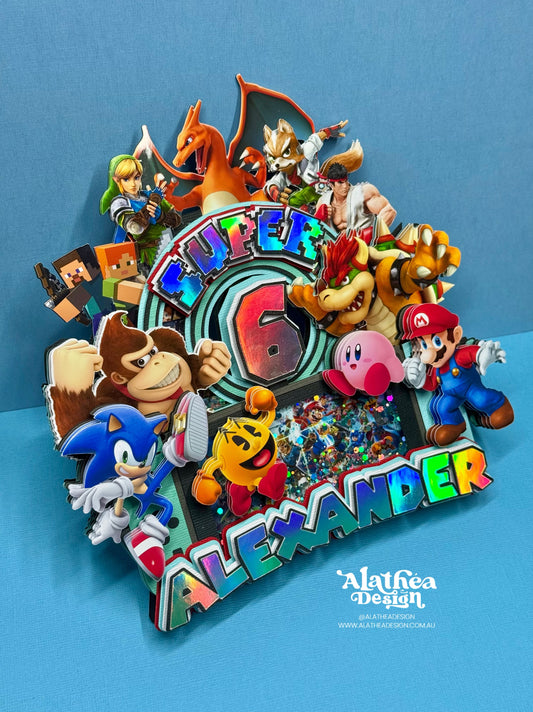 Super Smash Bros Cake Topper