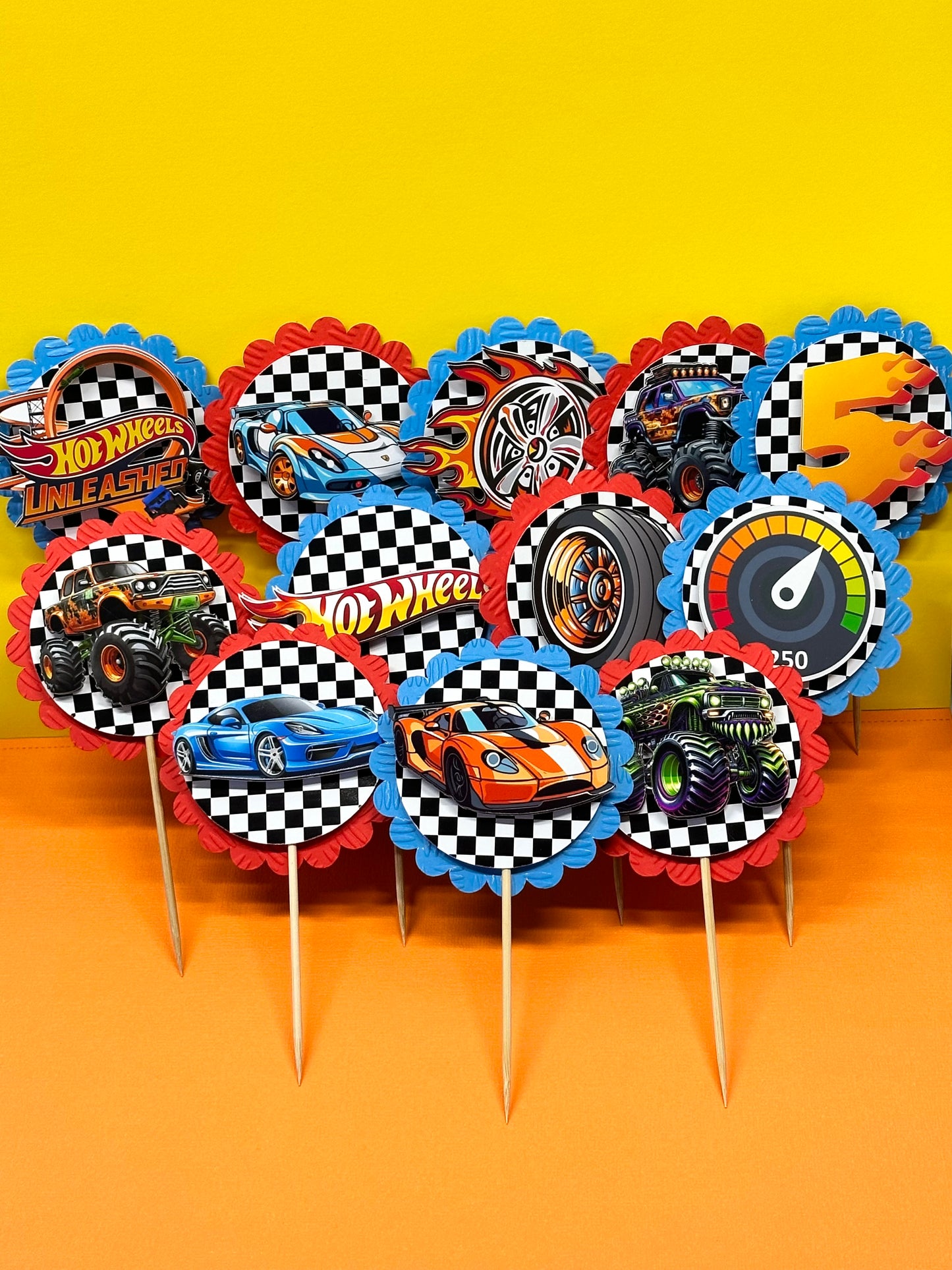 Hot Wheels Monster Truck Cupcake Toppers