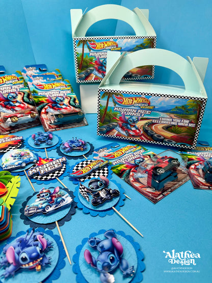 Stitch x Hot Wheels Cupcake Toppers