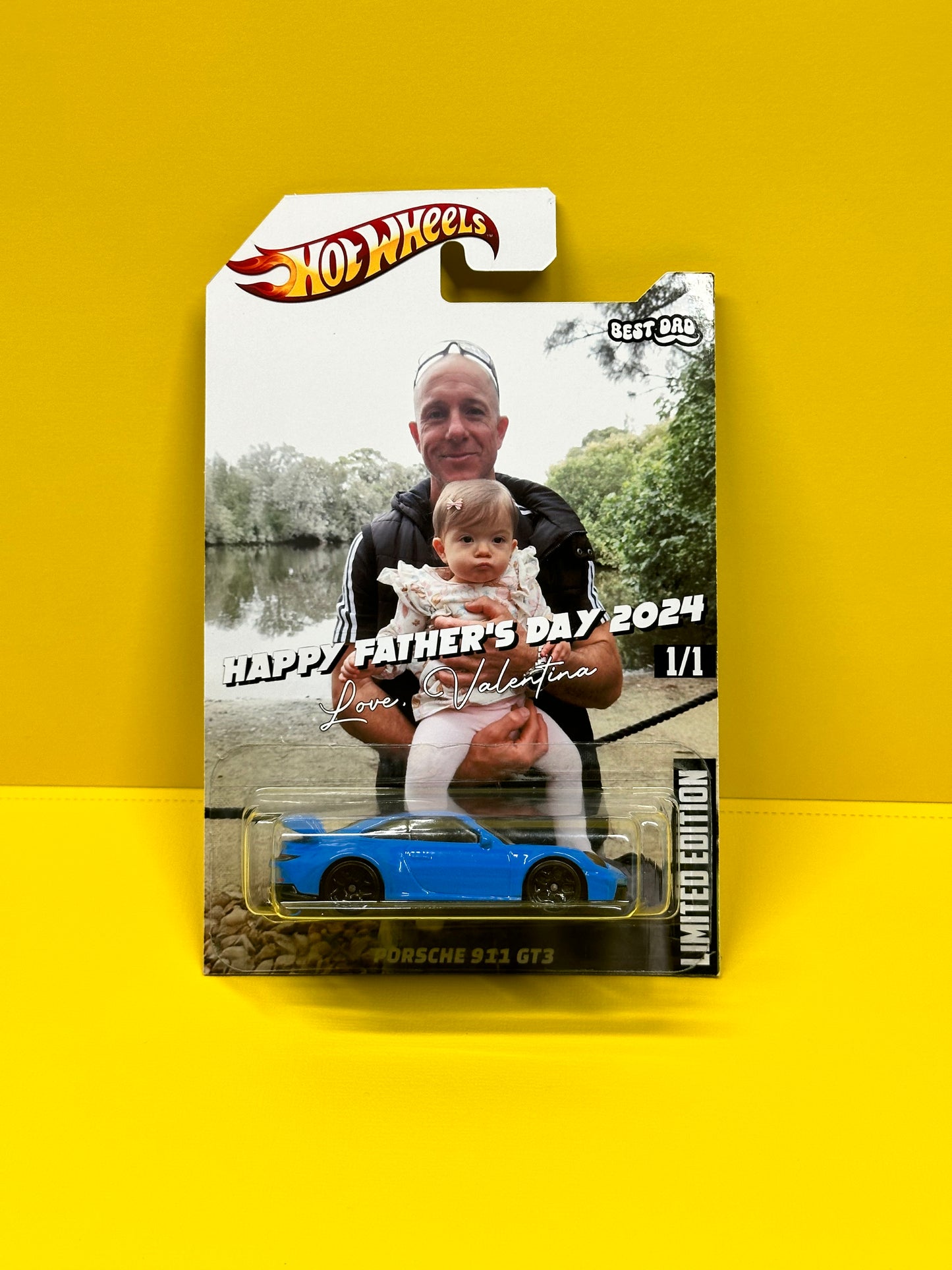 Custom Personalised Hot Wheels Car with Custom Blister | Anniversary Gift, Birthday Gift, Kids Birthday Gift, Father's Day Gift, Christmas Gift