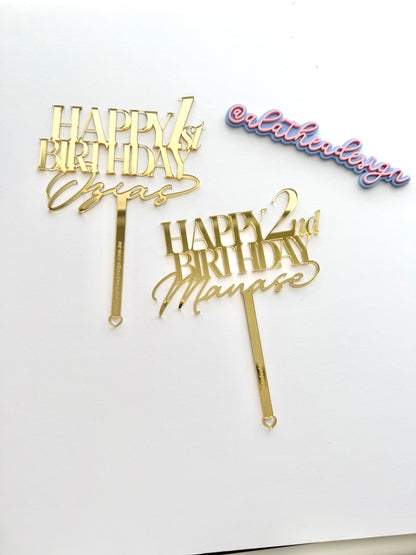 Single Layer - Custom Acrylic Cake Topper