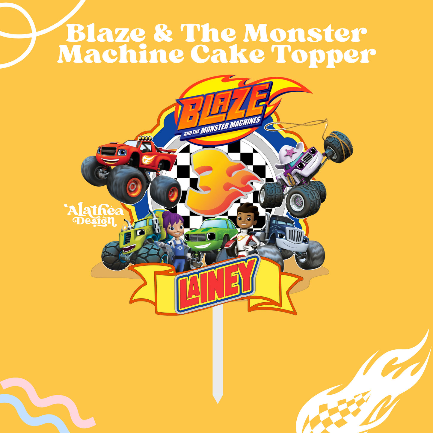 Blaze and the Monster Machines Cake Topper