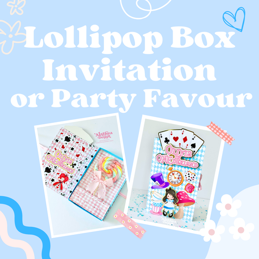 Custom Lollipop Box Invitation or Party Favour