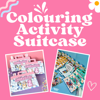 Custom Colouring Activity Suitcase Party Favour