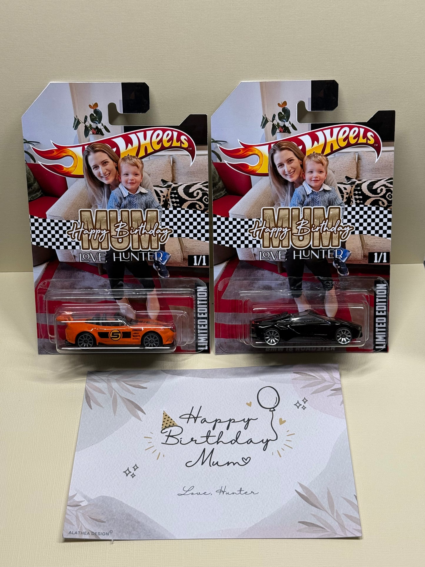 Custom Personalised Hot Wheels Car with Custom Blister | Anniversary Gift, Birthday Gift, Kids Birthday Gift, Father's Day Gift, Christmas Gift