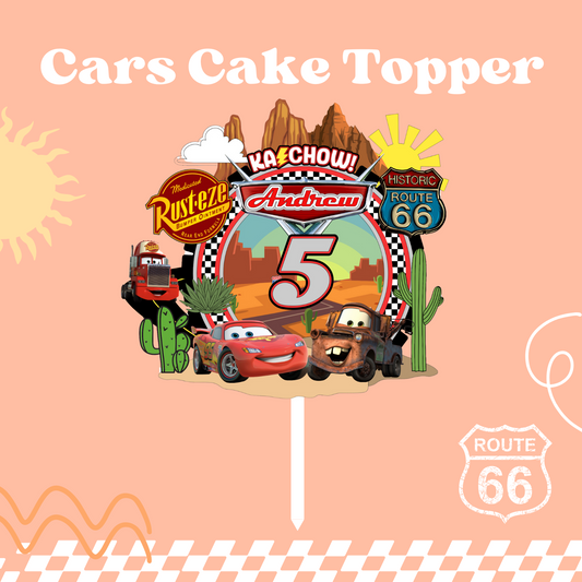 Disney Pixar Cars Lightning McQueen Cake Topper