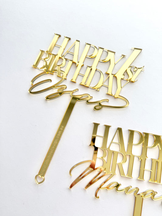 Single Layer - Custom Acrylic Cake Topper