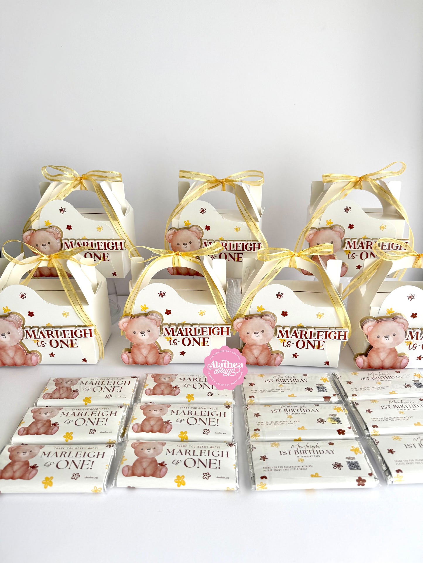 Bear Theme Personalised Chocolate Bar - 40g | Custom Party Favour