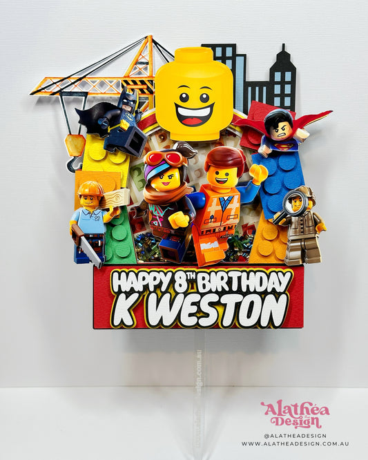 Lego Theme Cake Topper