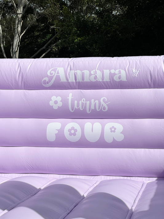 Personalised Large Jumping Castle Vinyl Decal