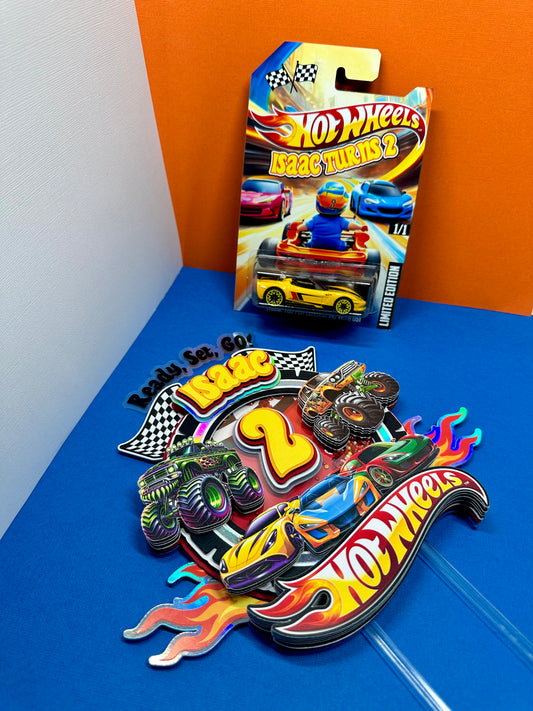 Hot Wheels Car Monster Truck Theme v2 Cake Topper