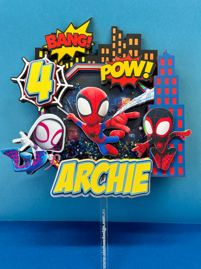 Spiderman / Spidey & His Amazing Friends Theme Cake Topper