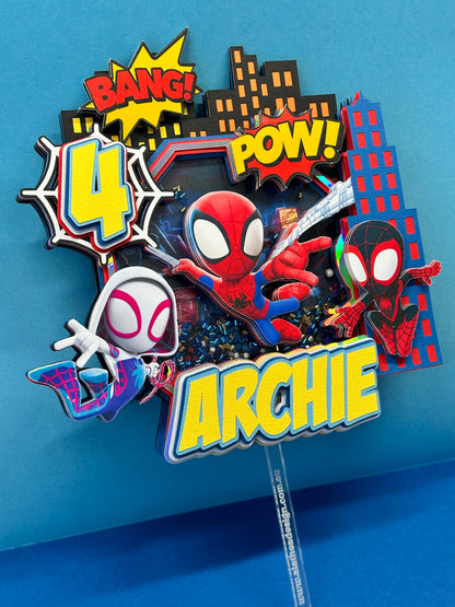 Spiderman / Spidey & His Amazing Friends Theme Cake Topper