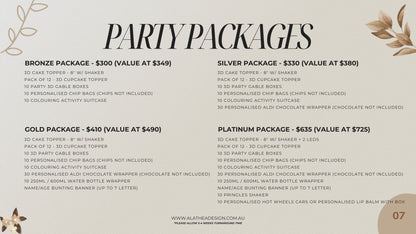 Custom Party Packages